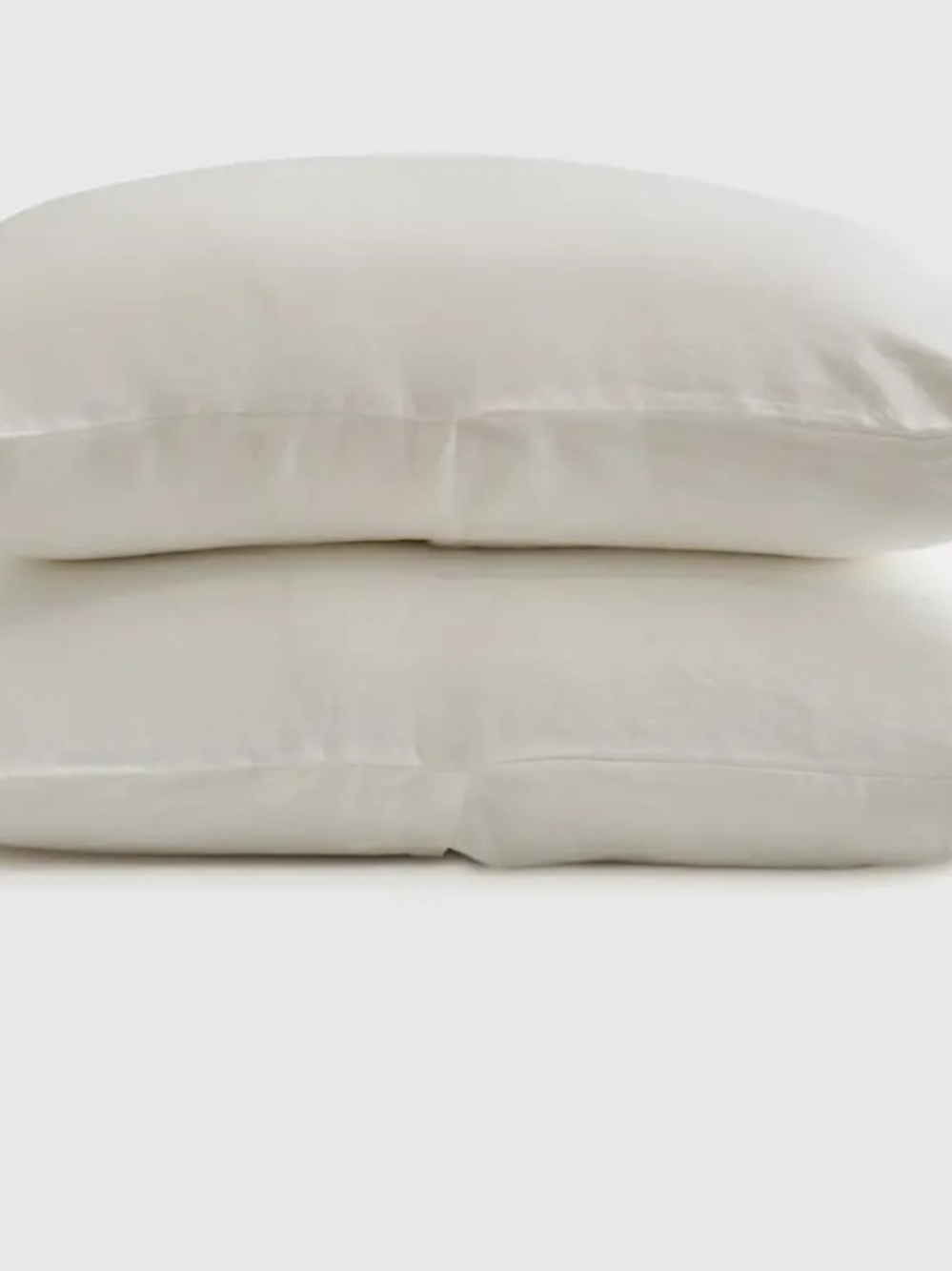 Quince - New Without Tags - King European Linen Shams - White